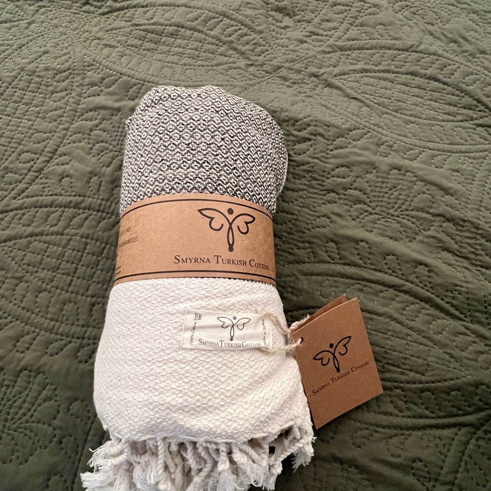Black and White Textured Blanket